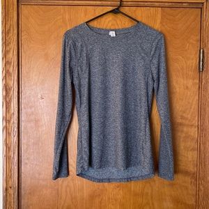 Women’s grey Marika long sleeved running shirt, size small